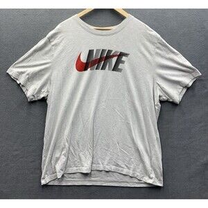 The Nike Tee T-Shirt Men Dri-Fit Trainer NIKE Swoosh CZ9726-100 Gray Sz XXL-Tall